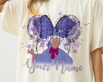 Personalized Disney Fairy Godmother Shirt, Fairy Grandmother tee, Princess Cinderella Shirt, magic kingdom, nana, girls shirt, bleach shirt