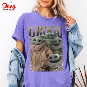Disney Star Wars Mandalorian & Grogu Bootleg Shirt, Mandalorian Boba Fett und Baby Yoda Dies ist der Weg Grogu Tee, Disney Familiengeschenk Shirt Bild 6