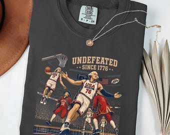 Funny 4th of July Basketball Undefeated Since 1776 250 Years T-Shirt, Original Rebels Famous Presidents, Vintage American Revolution Shirt