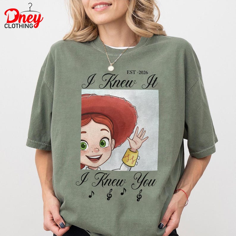 Aquarellen Disney TS Jessie I Knew It I Knew You op muziek geïnspireerd shirt, retro jaren 90 Toy Story 5 T-shirt, Disneyland Toy Story-familiematching afbeelding 5