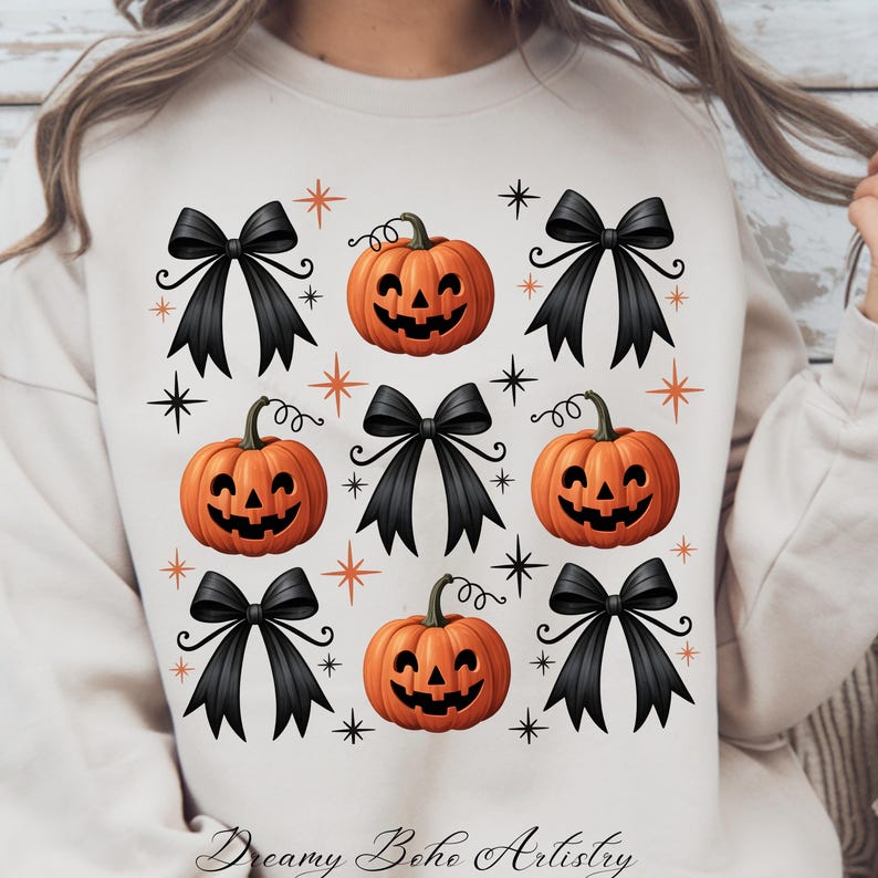 Halloween Jack-o-lantern png, Coquette Bow Halloween png, Halloween png, Spooky Season png, Coquette png, Sublimation png designs
