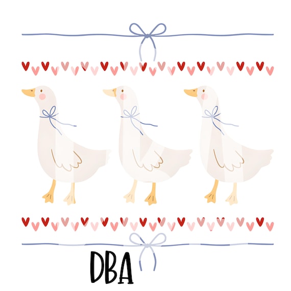 Retro Goose PNG | Cutesy 80s Groovy Animal Design | Funny Duck Goose Clipart | Trendy Sublimation