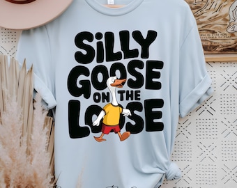 Silly Goose on the Loose PNG Funny Goose Shirt Design