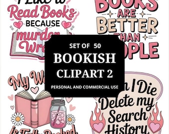 Romance Reader PNG-bundel deel 2 | 50 BookTok-citaten | Smutty-boekenclub | Pittige Boekentok