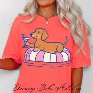 Pool Weenie PNG Bundle | Funny  Wiener Dog Float  | 4 Colors | Cutesy Pet Humor