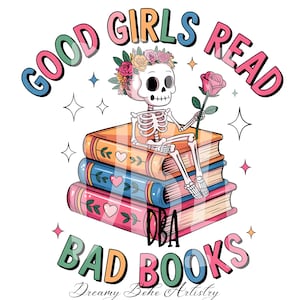 Las chicas buenas leen libros malos Amante de los villanos Lector de romance oscuro Novios de libros Tropos de libros picantes Vibras obscenas Chica del club de lectura obscena