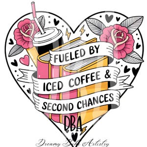 Impulsado por café y segundas oportunidades (sublimación PNG), tropo literario PNG, obscenidad PNG, libros PNG, aficionado a los libros PNG, PNG, lectura PNG, amante de los libros románticos