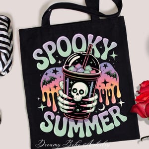 Spooky Summer PNG, Funny Sublimation Design, Hot Ghoul Summer Png, Watercolor Neon Summerween Png, Skeleton Ghost Summer