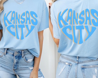 Kansas City Heart PNG | KC Typography Heart Design | Missouri Pride Shirt Graphic | Instant Download