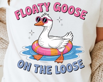 Floaty Goose PNG Summer Pool Goose School's Out Shirt Design