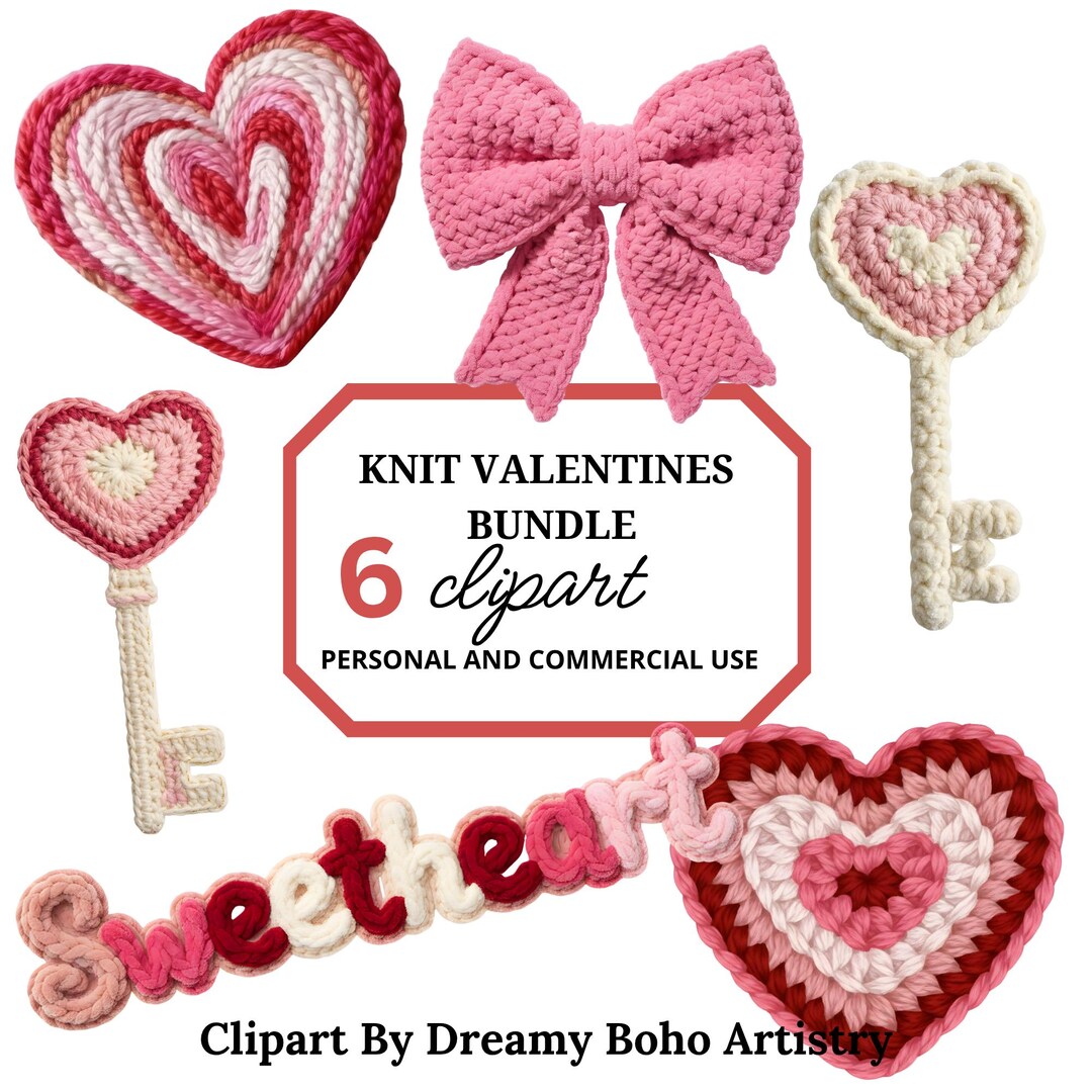 Valentine Faux Yarn PNG Bundle | Trendy Valentine’s Day Designs ...