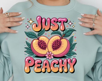 Just Peachy-png | Preppy bloemen perzik zomer png | Digitale download