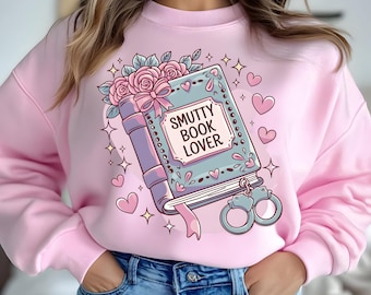 Smutty Book Lover PNG | Spicy Romance Reader | BookTok Girlie Design