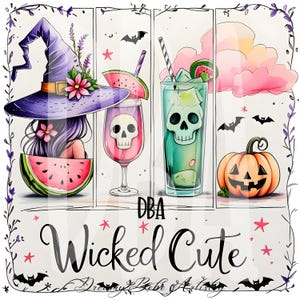 Wicked Cute Summerween Png, Cute Witch Png, Halloween Png, Sublimation Design, Summer Drinks Png, Summer Png, Funny Halloween, Summer Png