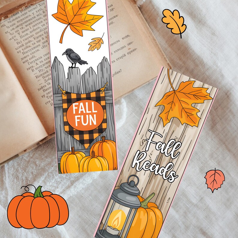 100 Pumpkin Bookmark PNG Bundle | Fall Bookish Bookmarks | Instant ...