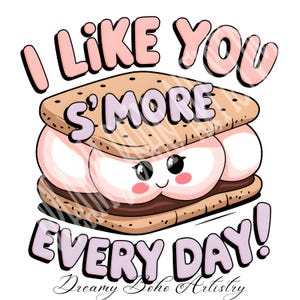 Ich mag dich jeden Tag mehr, digitaler Download, PNG Sublimationsdesign, niedliche Valentinstage, lustige Wortspiele, Geschenkidee, Sublimationssofortdownload