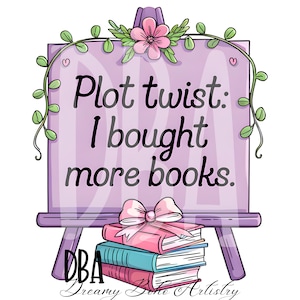 Colpo di scena Ho comprato più libri PNG, PNG libresco, Clipart libresco, Disegni per adesivi, Clipart libresco, Design segnalibri, Booklover