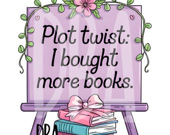 Plot Twist Books PNG: Bookish Clipart, Stickers, Bookmarks (Digital Download)
