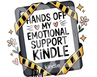 Hände weg von meiner emotionalen Unterstützung Kindle PNG | Lustiges Reader Design | BookTok Kindle Mädchen Graphik