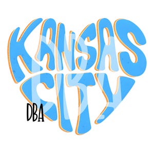 Kansas City Typography heart Shape  Png,heart png,Kansas City Png, design for t-shirt, stickers and more instant download