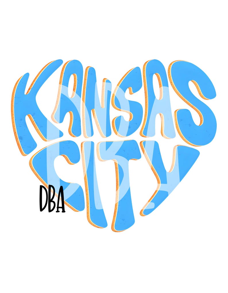 Kansas City Typography heart Shape  Png,heart png,Kansas City Png, design for t-shirt, stickers and more instant download