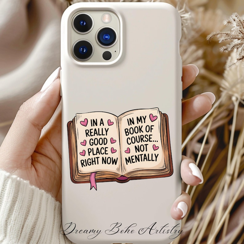 Right Now Sticker In A Really Good Place Right Now... PNG | Book Lover Decal | Kindle ...