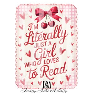 Soy literalmente solo una chica a la que le encanta leer. Archivo PNG de cuadros vichy / Diseño PNG femenino de moda, Soy literalmente solo una chica Png, Girl Power Png