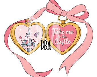 Médaillon coeur coquette PNG Emmenez-moi au château Fairycore Design
