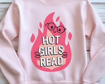 Hot Girls Read PNG | Book Lover Clipart | Trendy Reader Girl | Bookish Sublimation | Digital Download