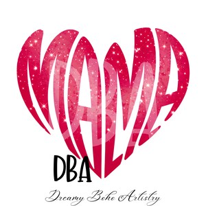Sparkly Pink Mama PNG, Retro Mom PNG, Pink Mama Heart Shaped Design,Mama Sublimation Designs, Download Digital Instantâneo