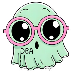 Pastel Ghosts Clipart Bundle, Preppy Ghost Blowing Bubble, Commercial Use, Clipart, Cute Illustrations, Neon, PNG, Instant Download