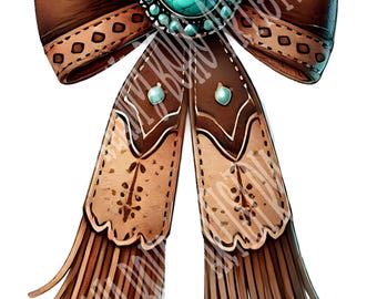 Cowgirl Läderrosett PNG | Western Clipart | Digital nedladdning