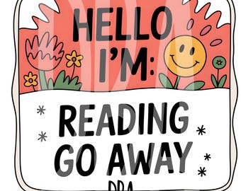 Ciao, sto leggendo Go Away PNG / Sublimazione libresca / Adesivo Kindle / Romanzo osceno / Download istantaneo