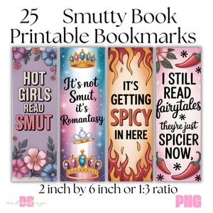 25 emotionale Unterstützung Smut Buch Hot Girls lesen Smut Spicy Lesezeichen Digitale druckbare Lesezeichen Digitale Lesezeichen Instant Download