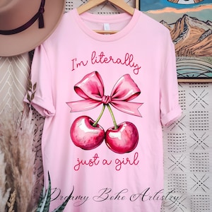 Ik ben letterlijk een meisje png-bestand | Trendy girly png-ontwerp, coquette bow girly png, ik ben letterlijk gewoon een meisje png-svg, girl power png