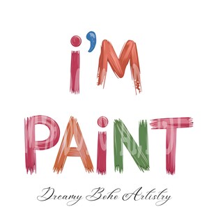 I Love to Finger Paint I'm Paint Bundle PNG, kostuum voor koppels, artistiek, februari, Valentijnsdag, instant download, liefde, hart, kunst