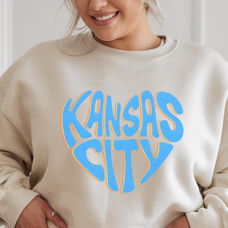Kansas City Typography heart Shape  Png,heart png,Kansas City Png, design for t-shirt, stickers and more instant download