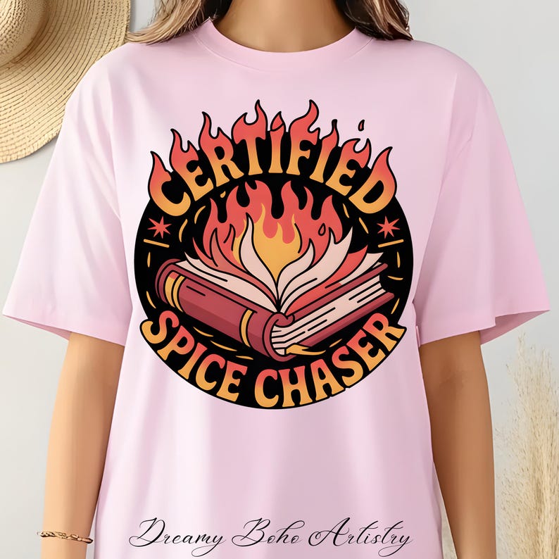 Certified Spice Chaser Bookish Spicy Reader PNG Sublimation Digital File Digital Sticker, Booktok, Smutty Spicy Book, Instant Download