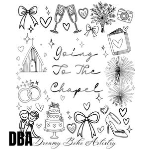 Naar de kapel gaan en we gaan trouwen Shirt instant download, perfect voor doe-projecten, shirts, tassen, stickers, voor- en achterkant png