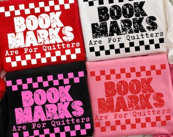 Bookmarks Are For Quitters PNG Bundle | Funny Book Lover | Reader Humor  | Booktok Quote