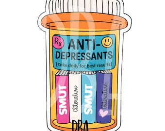 Books Are My Antidepressant PNG | Book Pill Bottle  | Smut Reader | Bookish Funny Reader Humor