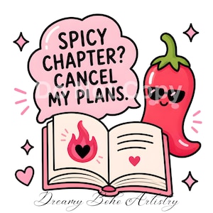 Hot Mess Reader Clipart | 35 BookTok-citat | Smutty Book Club | Spicy Book Lover bild 7