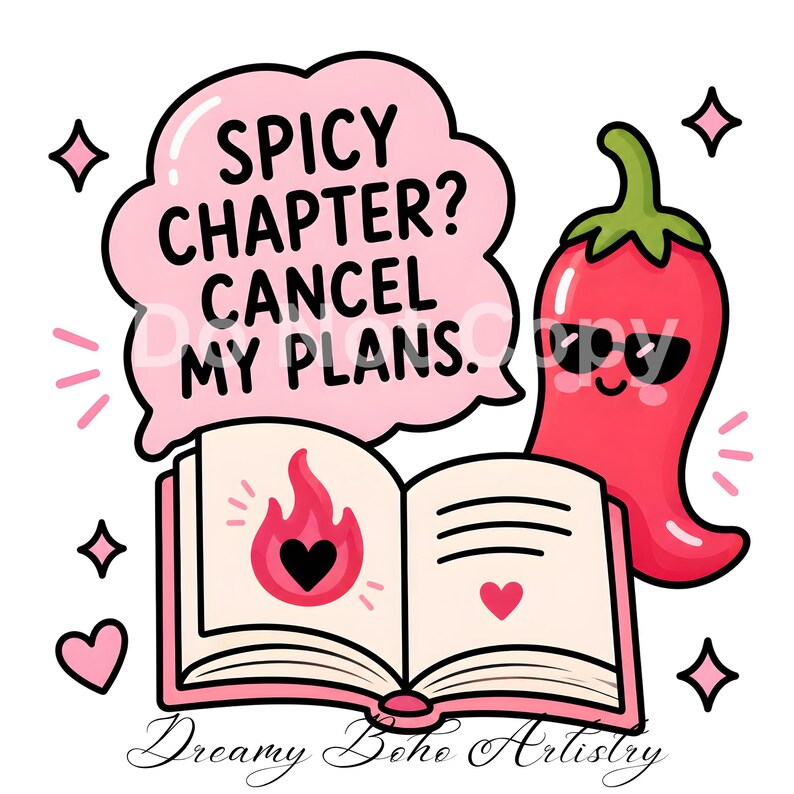 Hot Mess Reader Clipart | 35 BookTok-citat | Smutty Book Club | Spicy Book Lover bild 7