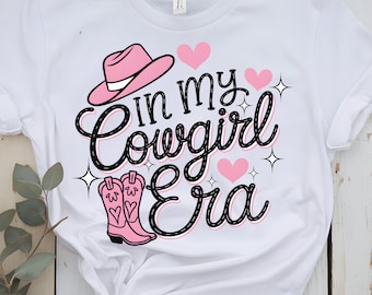 Na minha era de cowgirl (PNG) | Cowgirl rosa estilo faroeste | Adesivo "Vamos lá, garotas" | Download digital