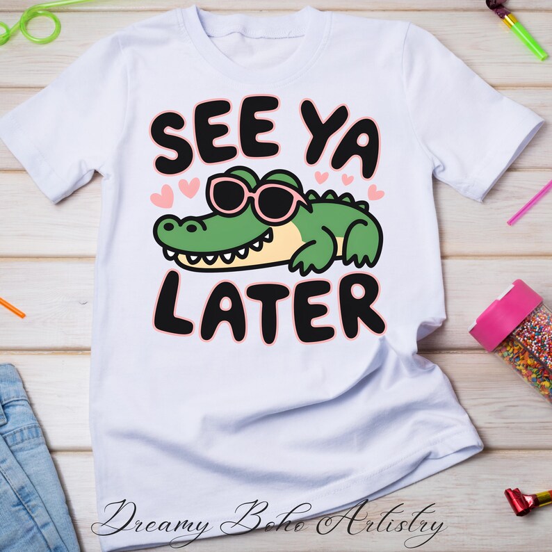 See Ya Later Alligator PNG Trendy PNG Popular PNG Sarcastic Humor Png Later Gater Sticker Design Funny Cute Animal Png