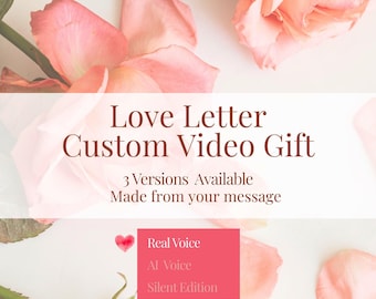 Spersonalizowany prezent wideo z listem miłosnym | Prawdziwa wiadomość głosowa | Romantyczny spersonalizowany film wideo