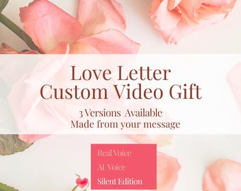 Spersonalizowany prezent wideo z listem miłosnym | Cichy SMS | Romantyczny spersonalizowany film