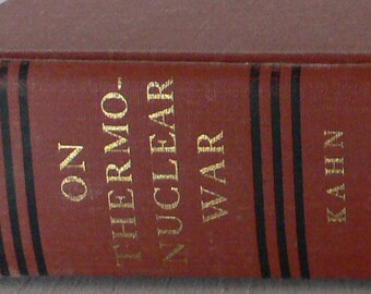 vintage book, On Thermonuclear War, Herman Kahn, 1960, free shipping, from Diz Has Neat Stuff