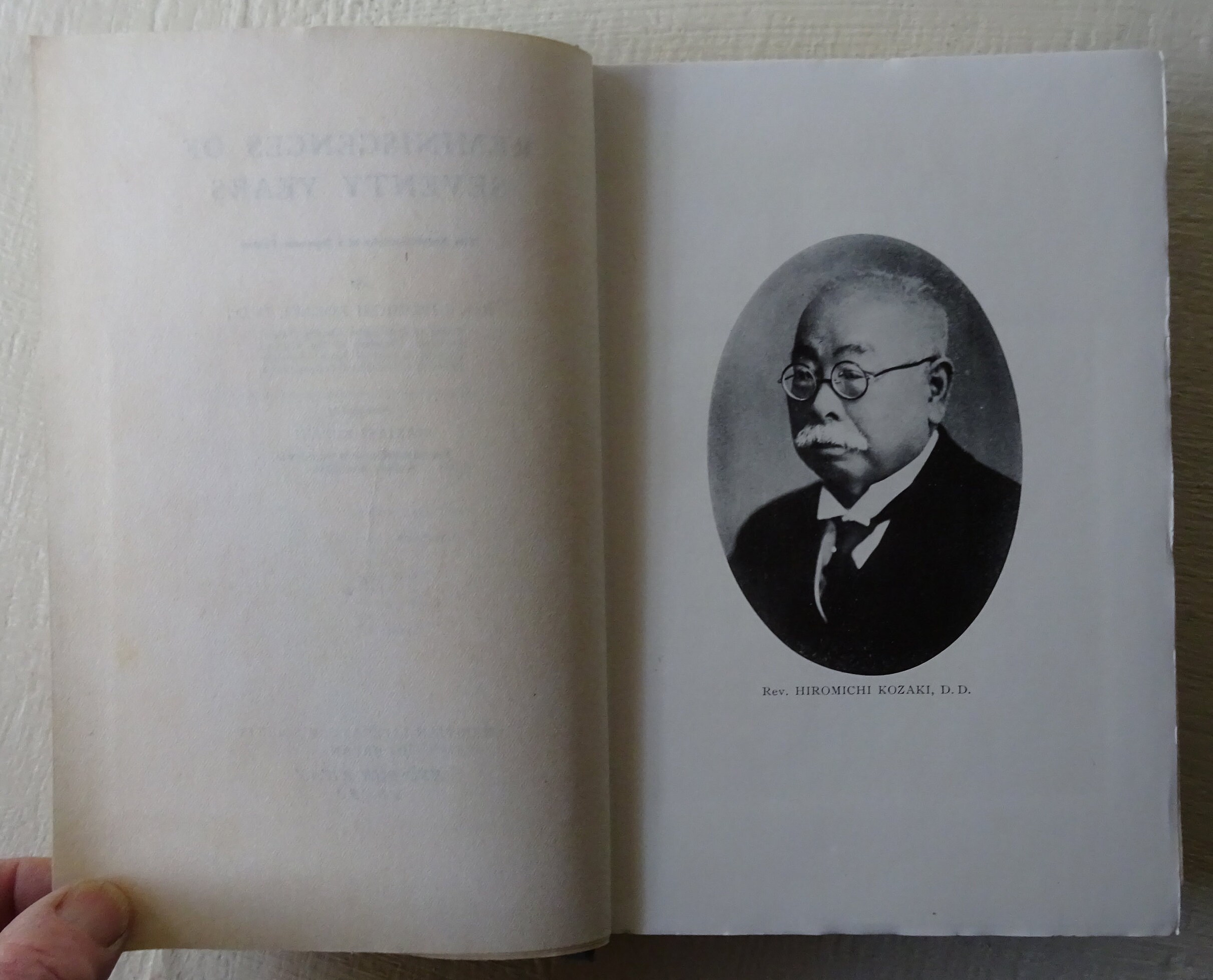Vintage Book, Hiromichi Kozaki, Reminiscences of Seventy Vintage Book, Hiromichi Kozaki, Reminiscences of Seventy