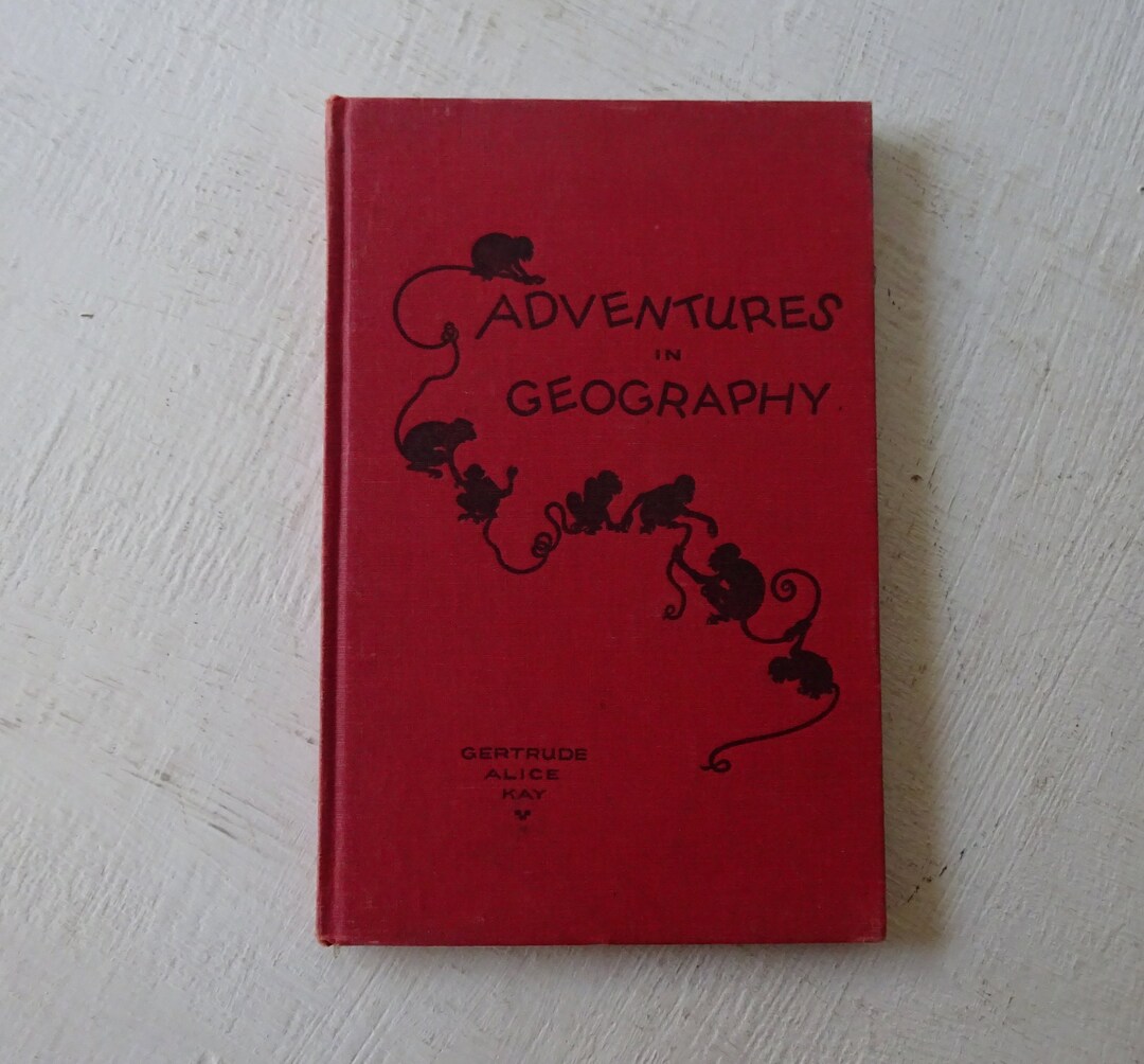Vintage 'adventures in Geography' School Book, 1941 Illustrated Edition ...